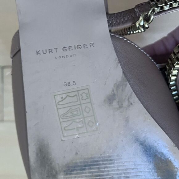 KURT GEIGER Polly Pointed Toe Leather Mule - Light/ Pastel Tan Brown 38.5 - Picture 5 of 9